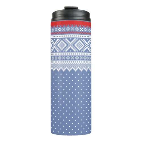 Mariusgenser Sweater Pattern Thermal Tumbler