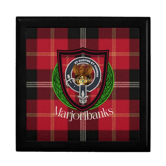 Marjoribanks Scottish Clan Tartan & Crest Gift Box (Front)