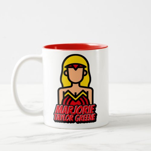 Marjorie Taylor Greene is my hero_Superhero Two_Tone Coffee Mug