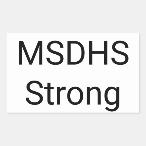 Marjory Stoneman Douglas High School Strong Rectangular Sticker