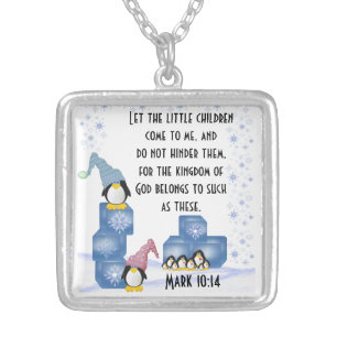 Mark 10:14 - Gold finish necklace