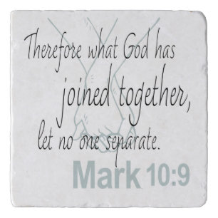 Mark 10:9 Bible Verse Marriage Design Trivet