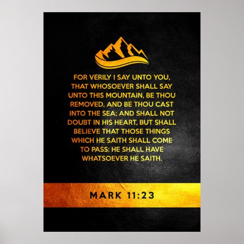 Mark 1123 Bible Verse Poster