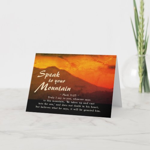 Mark 1123 Speak to Your Mountain Bible Card