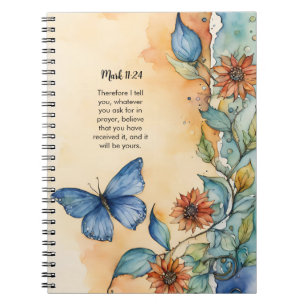 Mark 11:24, Christian Bible Verse Design Notebook