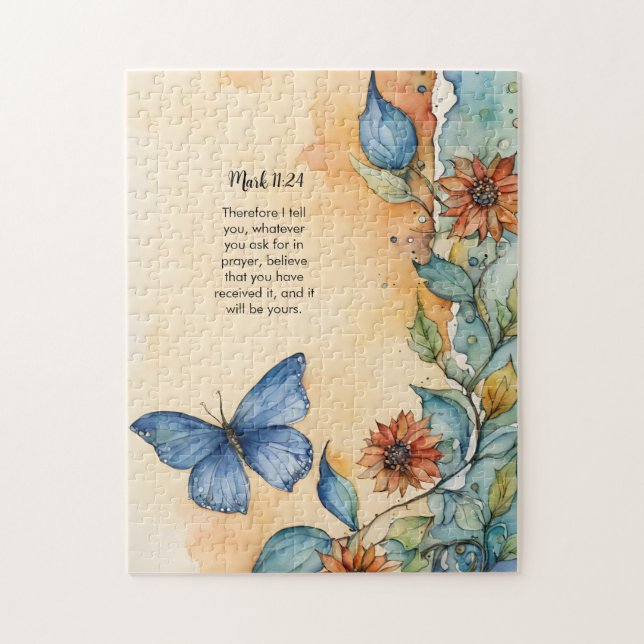 Mark 11:24 Christian Bible Verse Image Jigsaw Puzzle (Vertical)