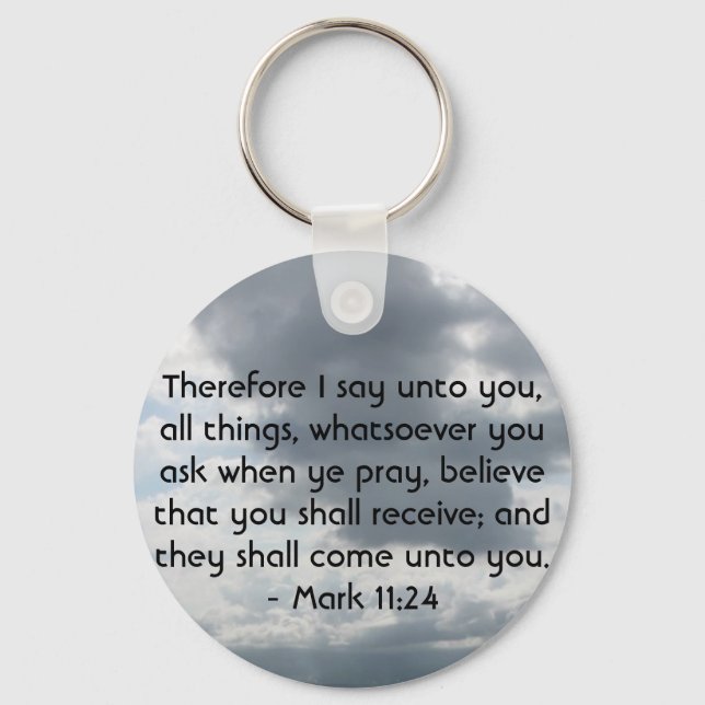 Mark 11:24 - Faith Keychain (Front)