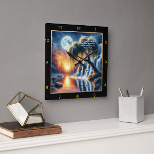 Mark 11:24 Faith Reminder: Personalized Square Wall Clock