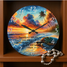 Mark 11:24 Faithful Sunset Cross Reflection