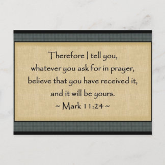 Mark 11:24: Postcard