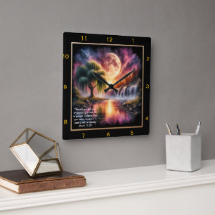 Mark 11:24 Spiritual Expression: Personalized Gift Square Wall Clock