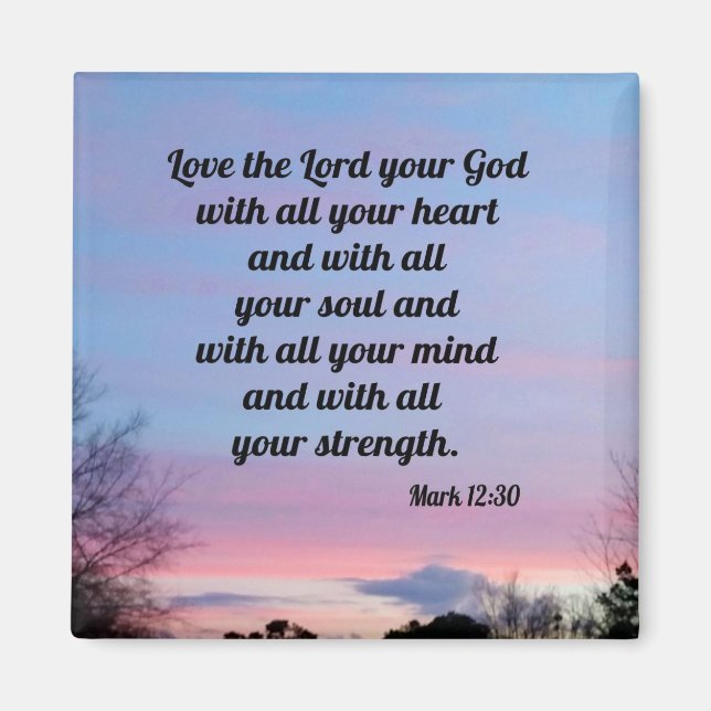 Mark 12:30 magnet (Front)