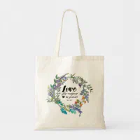Mark 12 31 Love your neighbor as yourself Flowers Tote Bag Zazzle