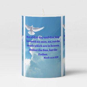 Mark 13:32 KJV Bible Verse Pic Pillar Candle