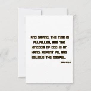 Mark 1:15 KJV Bible Scripture Greeting Card