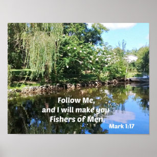 Follow Me and I Will Make You Fishers of Men Poster Prints Canvas Wall Art  Home Decor Ready to Hang Canvas (Wrapped Canvas, 16x20)