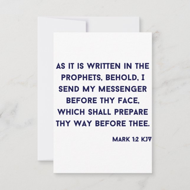 Mark 1:2 KJV Bible Verse Flat Greeting Card (Front)
