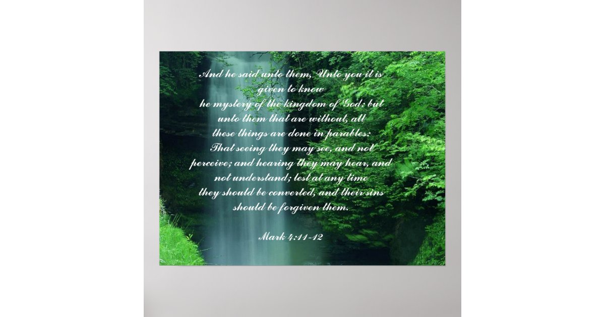 Mark 4:11-12 poster | Zazzle