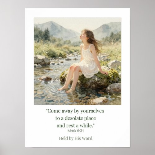 Mark 6:31 Christian Wall Art – Come Away and Rest