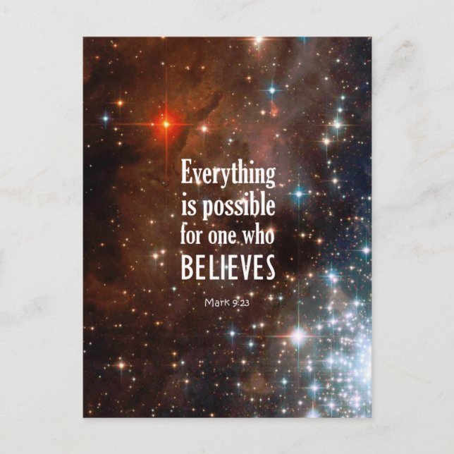Mark 9:23 postcard (Front)