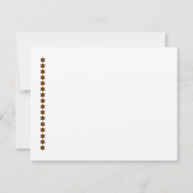 Mark David Bar Mitzvah Reception Card Brown Cream (Front)