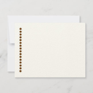 Mark David Bar Mitzvah Reception Card Brown Cream