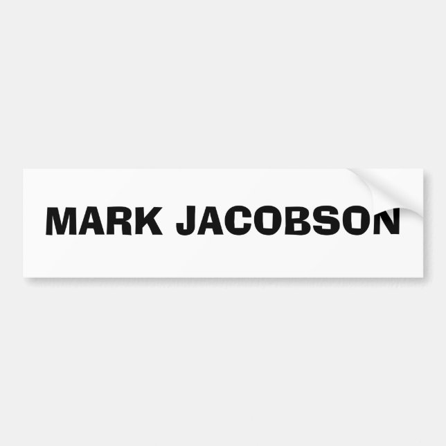 MARK JACOBSON BUMPER STICKER (Front)