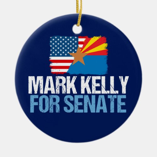 Mark Kelly for Senate 2022 Arizona Election Ceramic Ornament