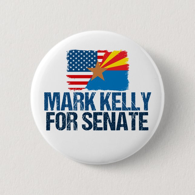 Mark Kelly for Senate 2022 Arizona Election Flag Button (Front)