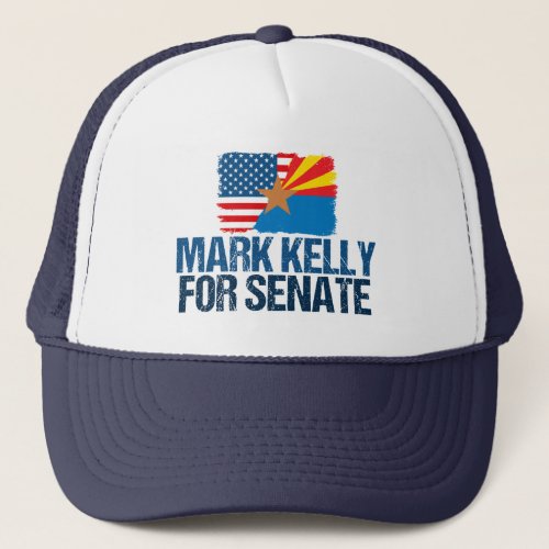 Mark Kelly for Senate 2022 Arizona Election Flag Trucker Hat