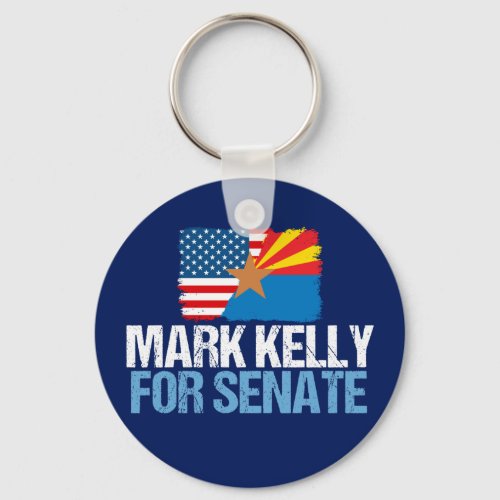 Mark Kelly for Senate Arizona Election 2022 Blue Keychain