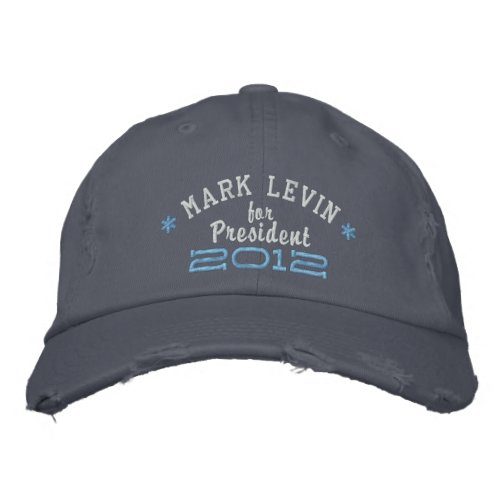 Mark Levin For President 2012 Embroidered Baseball Cap