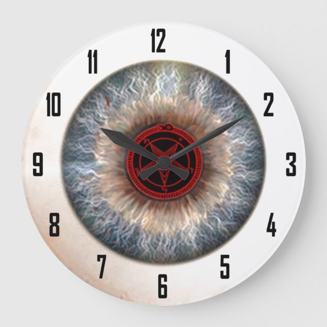 MARK of the DEVIL EYEBALL Large Clock (Front)