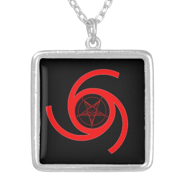 MARK of the DEVIL Silver Plated Necklace (Front)