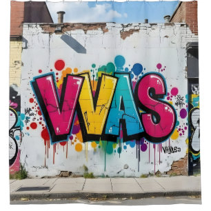Mark Of The Studio – Vibrant Graffiti Art Shower Curtain
