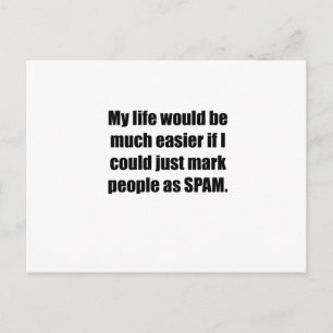 Mark People As SPAM Postcard