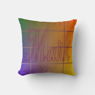 Mark Rainbow Grid Pillow