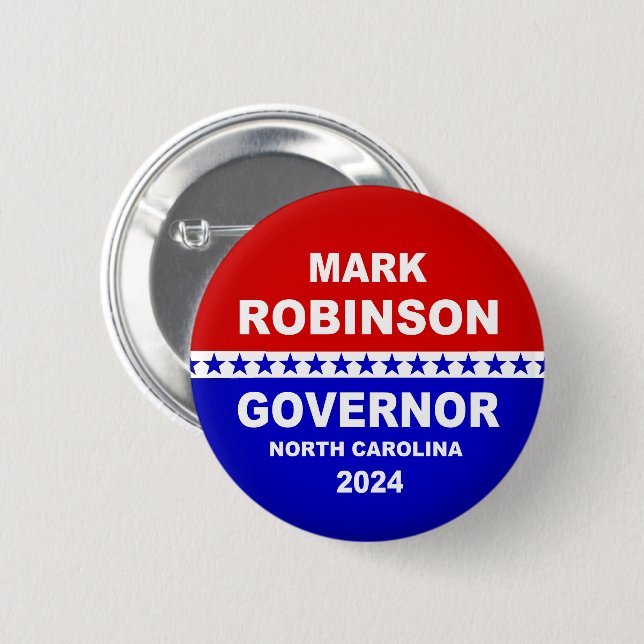 Mark Robinson Governor North Carolina 2024 Button (Front & Back)
