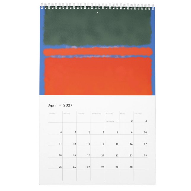Mark Rothko art in digital style  Calendar (Apr 2027)