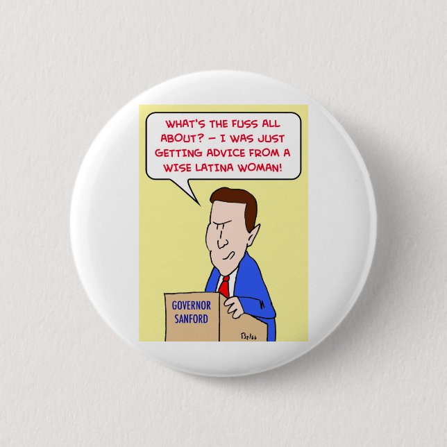 mark sanford wise latina woman button (Front)
