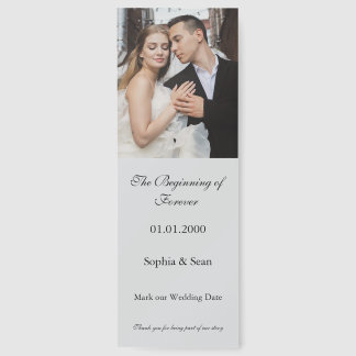 Mark the date wedding book mark
