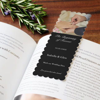 Mark the date wedding book mark