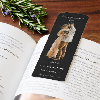 Mark the date wedding book mark