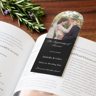 Mark the date wedding book mark