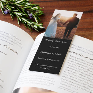Mark the date wedding book mark