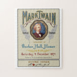 Mark Twain At Barber Hall 1871 Poster Puzzle at Zazzle