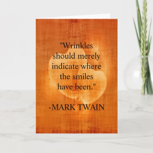 Mark Twain Birthday Quote With Hearts Card
