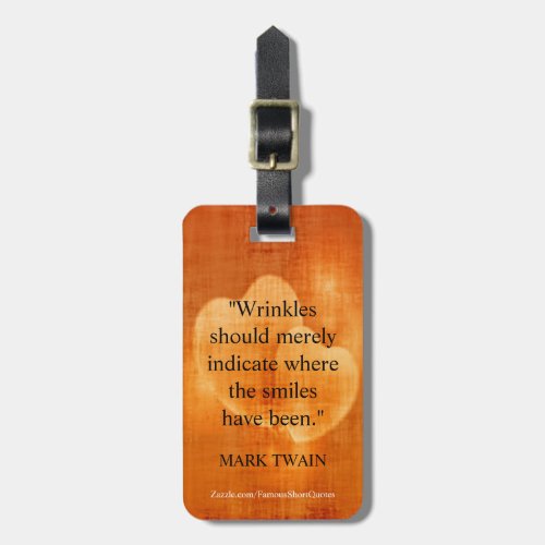Mark Twain Birthday Quote With Hearts Luggage Tag
