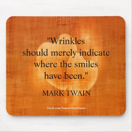 Mark Twain Birthday Quote With Hearts Mouse Pad