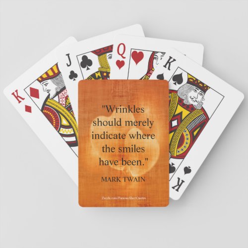 Mark Twain Birthday Quote With Hearts Playing Cards